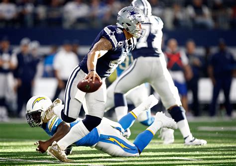 346. 398. Game summary of the Dallas Cowboys vs. Los Angeles Chargers NFL game, final score 20-17, from October 16, 2023 on ESPN. 